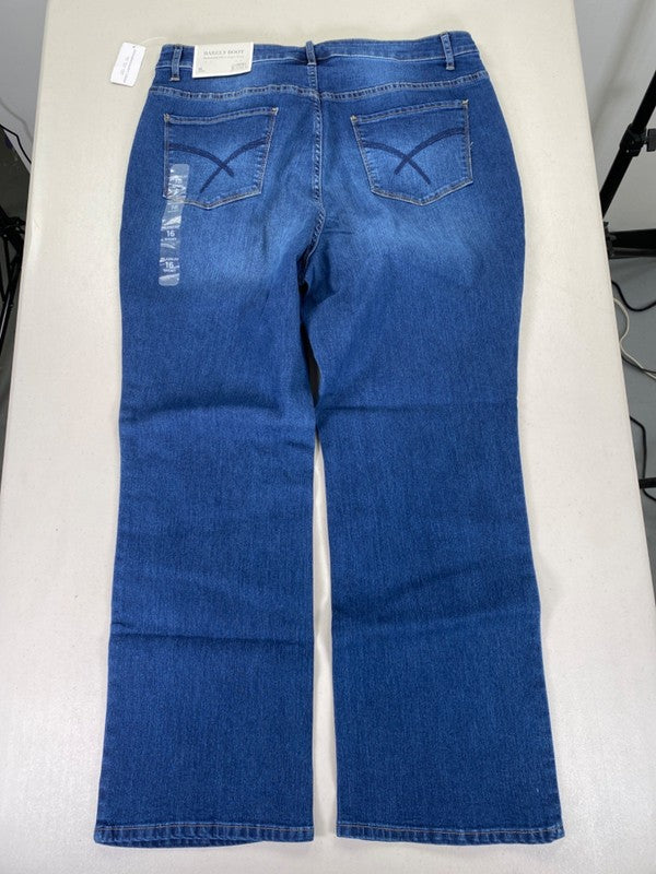Christopher & Banks Women's Medium Wash High Rise Barely Boot Jeans - 16 Short image 2