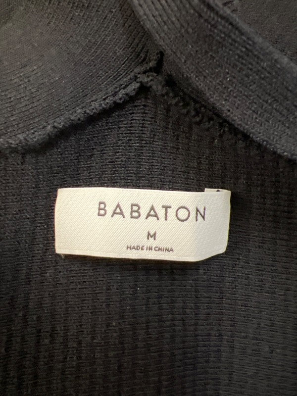 Babaton By Aritzia Women's Black Ribbed Sleeveless Cropped Halter Neck Top - M image 3