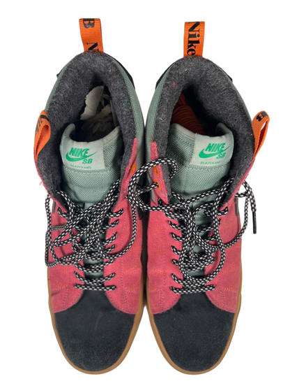 Nike SB Men's Green/Red Zoom Blazer Mid PRM Lace Up Sneakers - 12 image 3