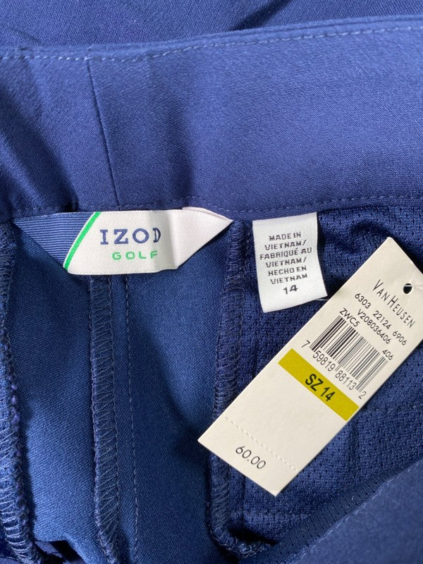 Izod Men's Blue Stretch Athletic Golf Shorts - 14 image 3