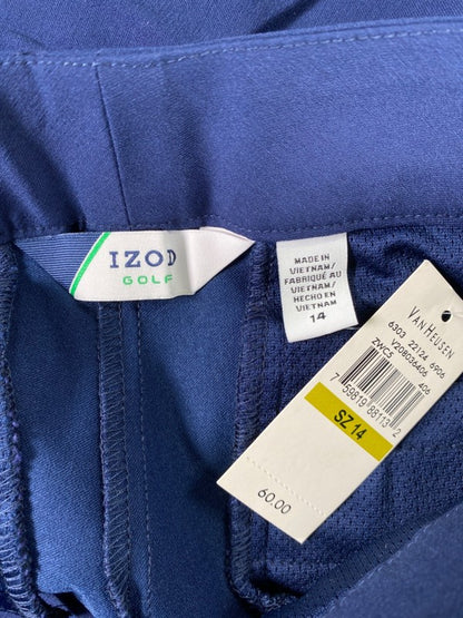 Izod Men's Blue Stretch Athletic Golf Shorts - 14 image 3