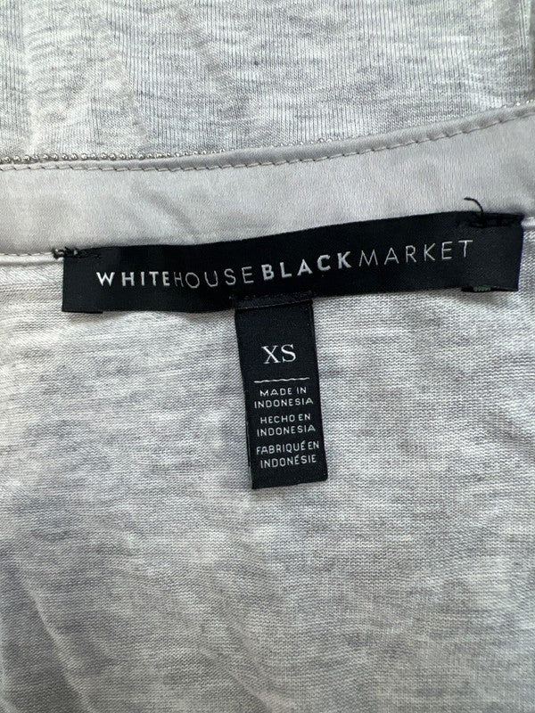 White House Black Market Women’s Gray Heather Beaded Trim Tank Top - XS image 3