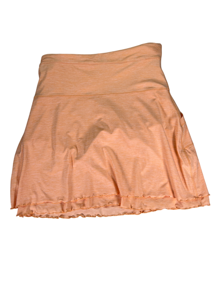 Peter Millar Women's Orange Athletic Pull On Ruffle Trim Golf Skort - L image 2