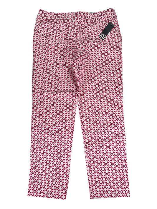 Liz Claiborne Women's Pink/White Emma Ankle Dress Pants - 6