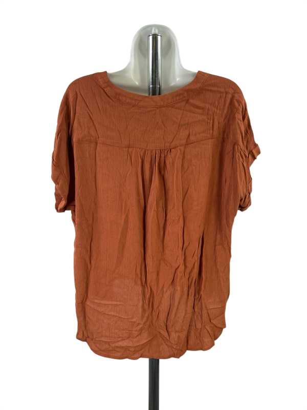Orvis Women's Brown Short Sleeve Button Up Shirt - M image 2