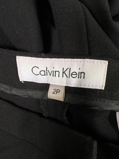Calvin Klein Women's Black Straight Leg Dress Pants - 2 Petite image 3