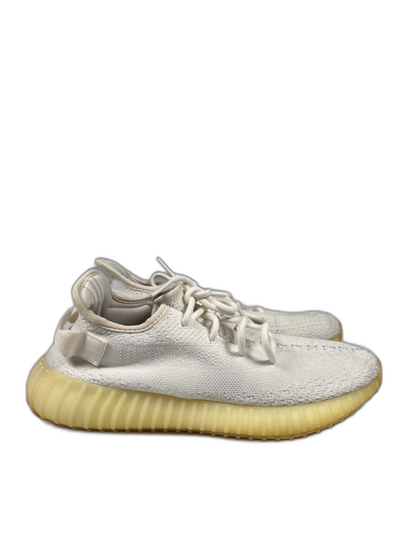 adidas Yeezy Men's White/Cream Boost 350 V2 Lace Up Sneakers - 9.5