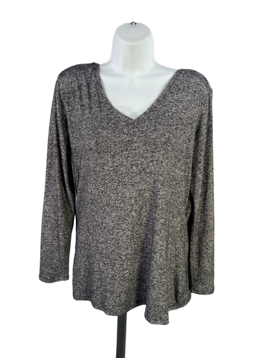 Athleta Women's Black Layered Racerback V Neck Long Sleeve Athletic Shirt - M