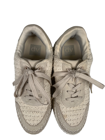 Dolce Vita Women's Beige Sandstone Knit Lace Up Platform Sneakers - 8 image 3