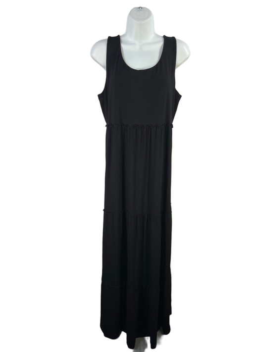 Chico's Women's Black Sleeveless Tiered Maxi Dress - 1/US M
