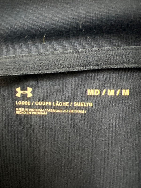 Under Armour Men's Navy Blue Freedom Tech 1/2 Zip Pullover Tech Shirt - M image 3