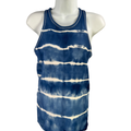 Athleta Women's Blue/White Tie Dye Renew Racerback Athletic Tank Top - M