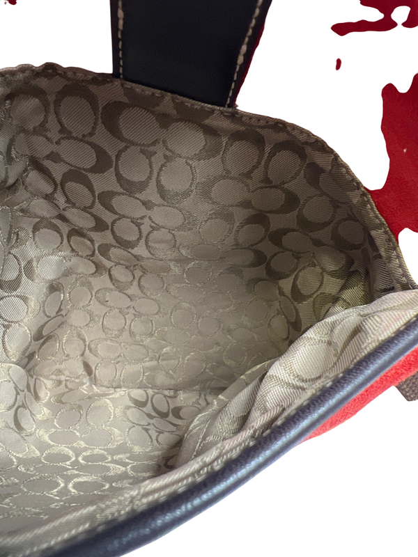 Coach Women's Cherry Red Vintage Soho Suede Small Crossbody Purse image 8