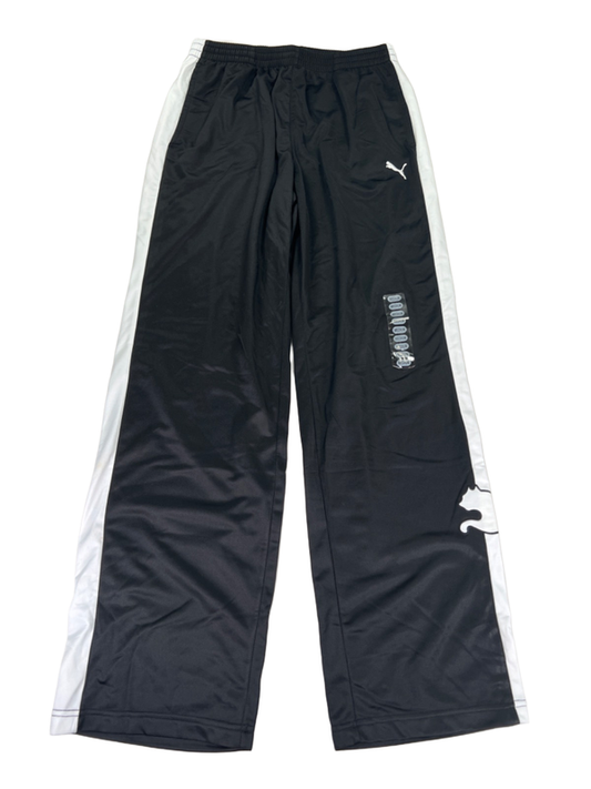 Puma Men's Black/White Tricot Cat Stretch Athletic Sweatpants - M