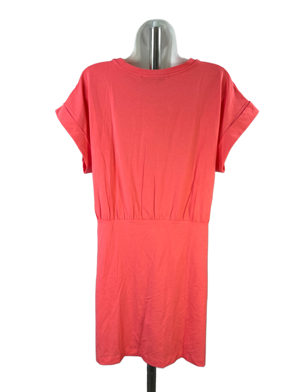 LOFT Women's Pink Short Sleeve Faux Wrap Stretch Soft Dress - XL image 2