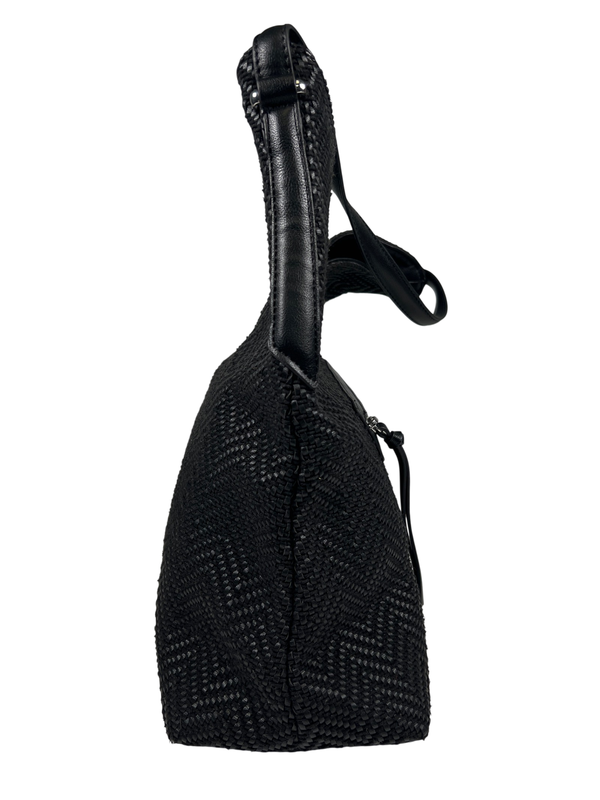 INC Internation Concepts Women's Black Woven Shoulder Bag Purse image 4