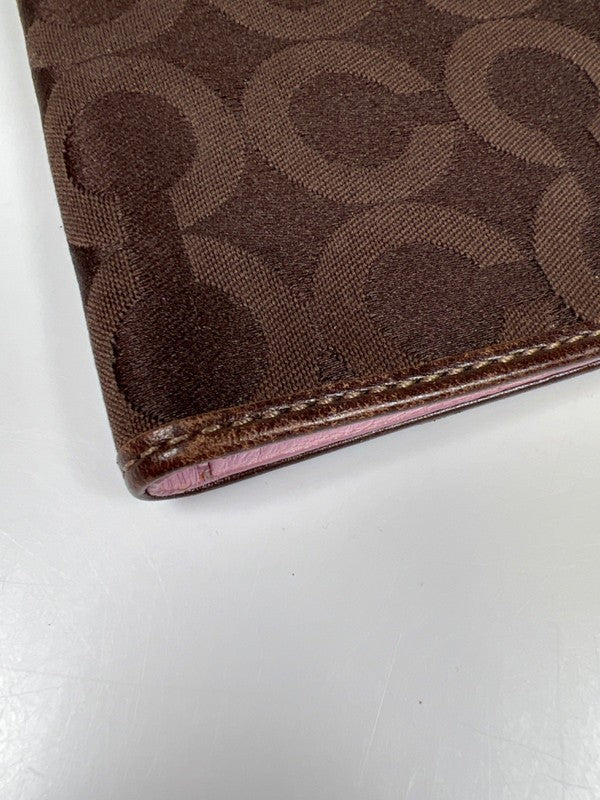 Coach Brown/Pink Op Art Checkbook Cover image 10
