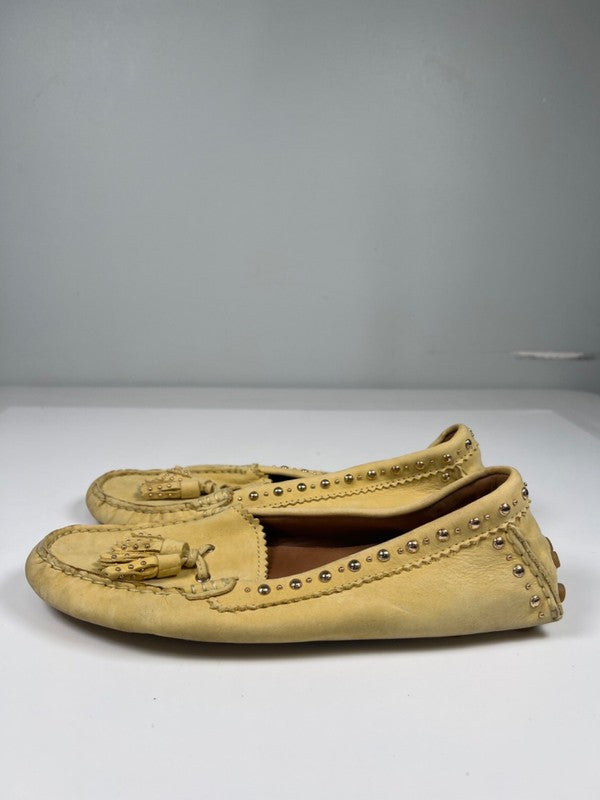 Coach Women's Yellow Norfolk Embellished Tassle Moccasin Loafers - 39/US 7 image 5