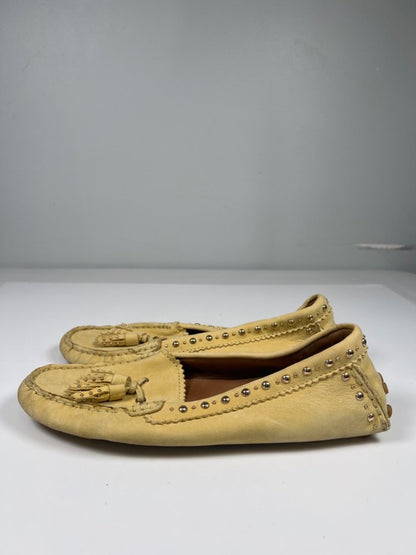 Coach Women's Yellow Norfolk Embellished Tassle Moccasin Loafers - 39/US 7 image 5