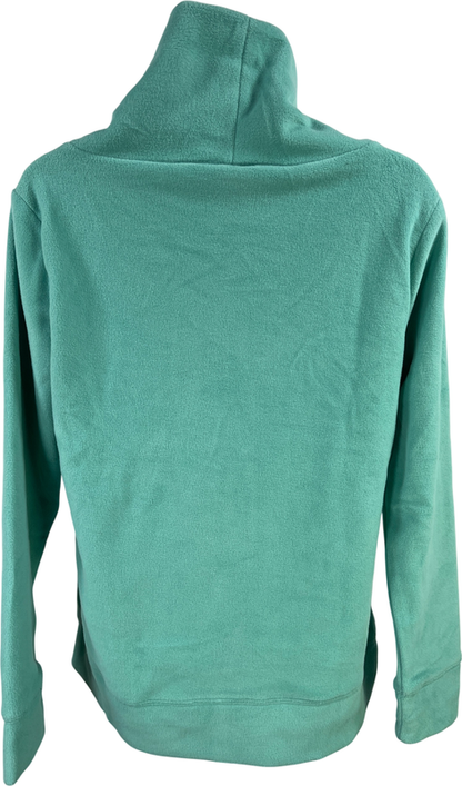 Talbots Women’s Blue Mock Neck Long Sleeve Fleece Pullover Shirt - S image 2