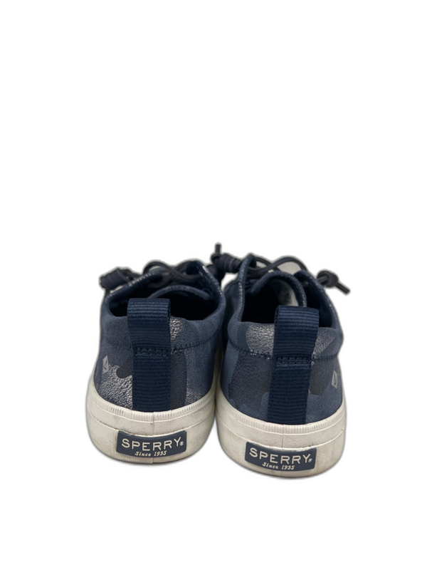 Sperry Women's Blue Metallic Crest Vibe Camo Slip On Sneakers - 8 image 4