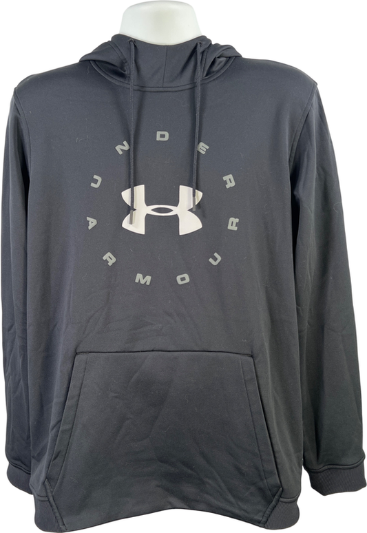 Under Armour Men’s Black Fleece Lined Circle ColdGear Pullover Sweatshirt - L