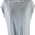 J. Jill Women’s Blue Striped Tie Front Shirt - Petite M
