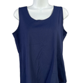 Chico's Women's Navy Blue Microfiber Sleeveless Tank Top - 2/US L