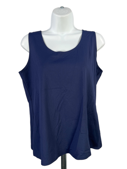 Chico's Women's Navy Blue Microfiber Sleeveless Tank Top - 2/US L