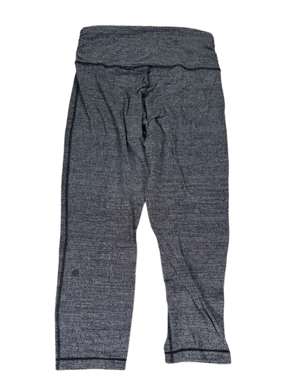 Lululemon Women's Black/Gray Still Mind High Rise Cropped Leggings - 12 image 2