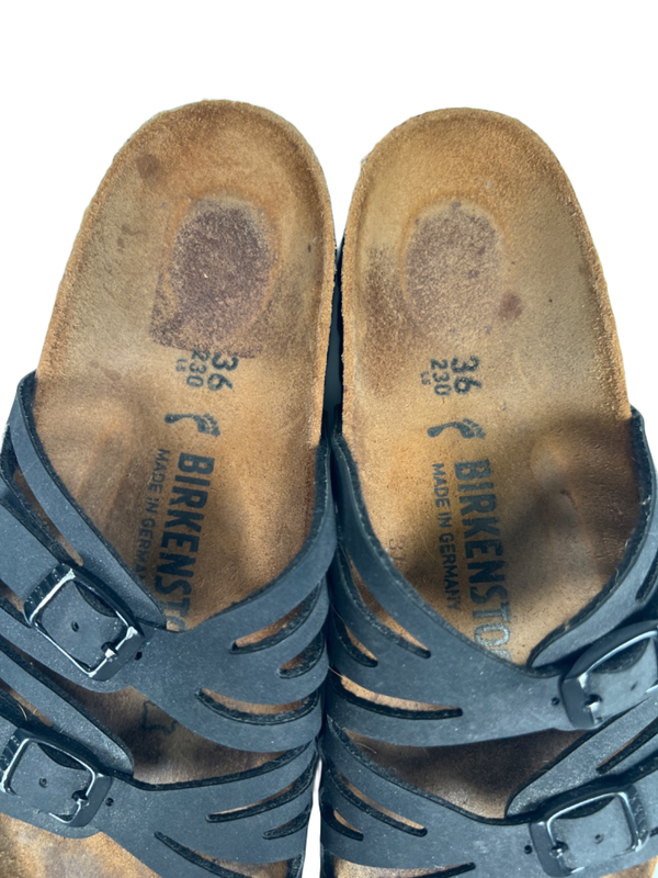 Birkenstock Women's Black Strappy Granada Open Toe Sandals - 5 Narrow image 3