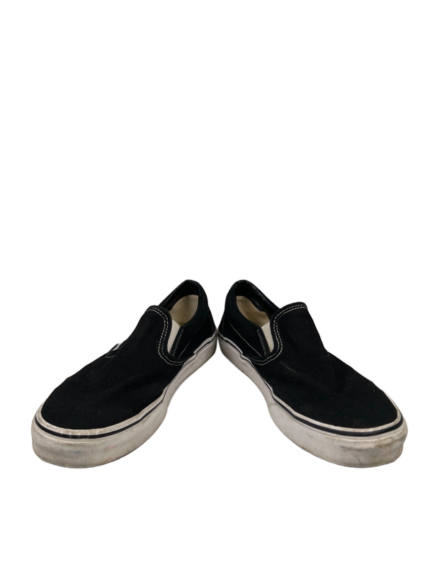 Vans Women's Black/White Classic Slip On Skating Shoes - 8.5 image 6
