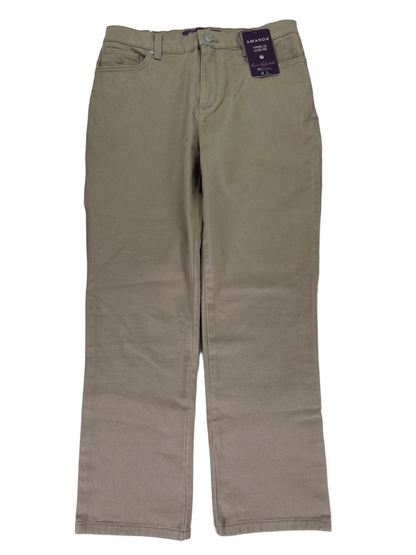 Gloria Vanderbilt Women's Tan Amanda Classic Tapered Leg Pants - 8 Petite Short