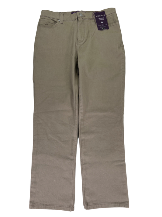 Gloria Vanderbilt Women's Tan Amanda Classic Tapered Leg Pants - 8 Petite Short