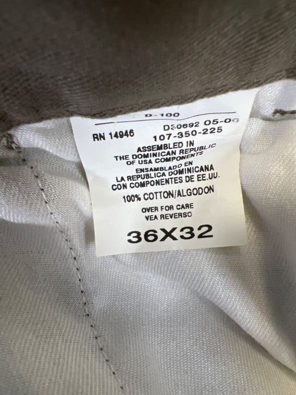 Van Heusen Men's Khaki Classic Relaxed Fit Pleated Front Pants - 36x32 image 4