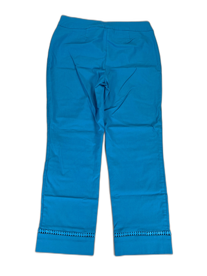 Chico's Women's Blue Cut Out Trim Pull On Capri Pants - 0/US S image 2