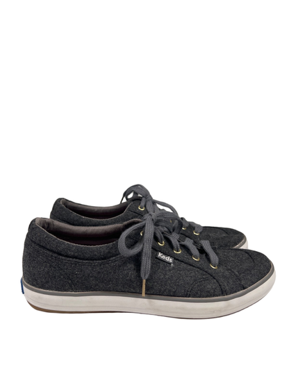 Keds Women's Gray Center Slub Oxford Lace Up Sneakers - 7