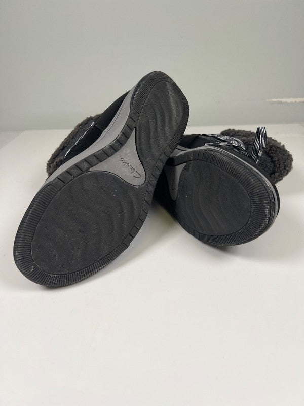 Clarks Cloudsteppers Women’s Black/Gray Breeze Glacier Ankle Boots - 6.5 image 7