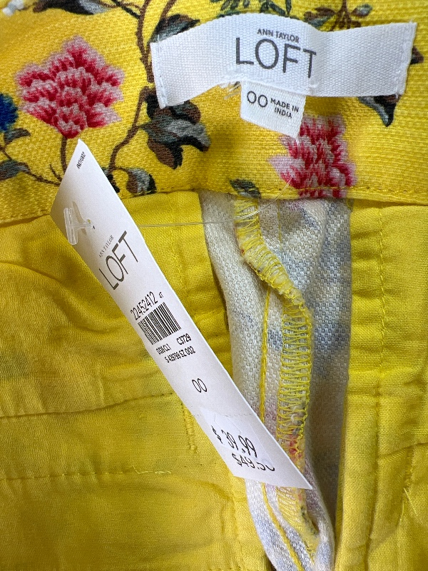 LOFT Women's Yellow Floral The Riviera 4in Shorts - 00 image 3