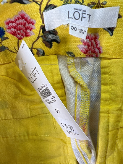 LOFT Women's Yellow Floral The Riviera 4in Shorts - 00 image 3