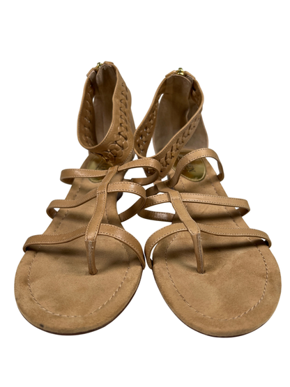 Lauren Ralph Lauren Women's Beige/Tan Leather Meira Small Wedge Sandals - 8.5 image 2