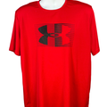 Under Armour Men's Red Heatgear Loose Logo Short Sleeve Tee Shirt - XL