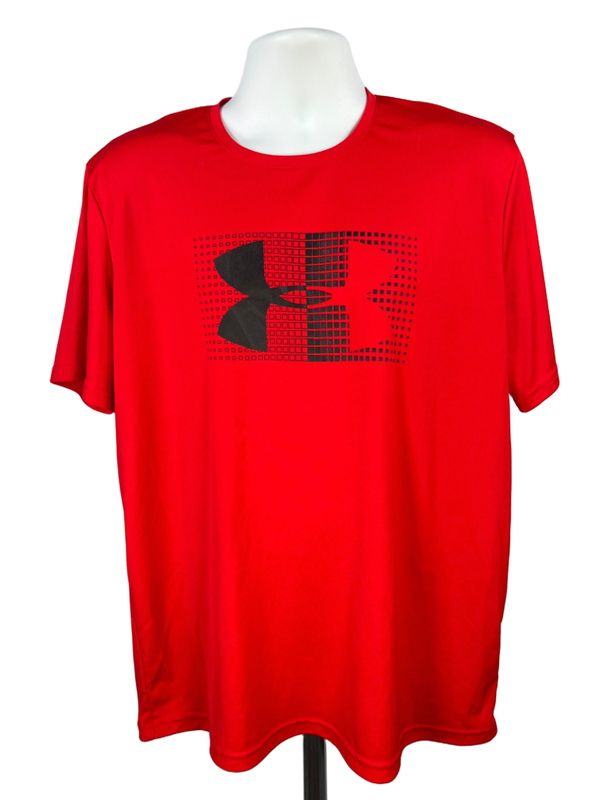 Under Armour Men's Red Heatgear Loose Logo Short Sleeve Tee Shirt - XL