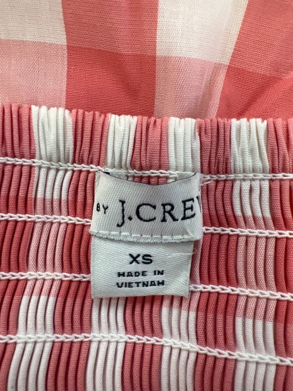 J By J Crew Women's Red Gingham Smocked Back Sleeveless Mini Dress - XS image 3