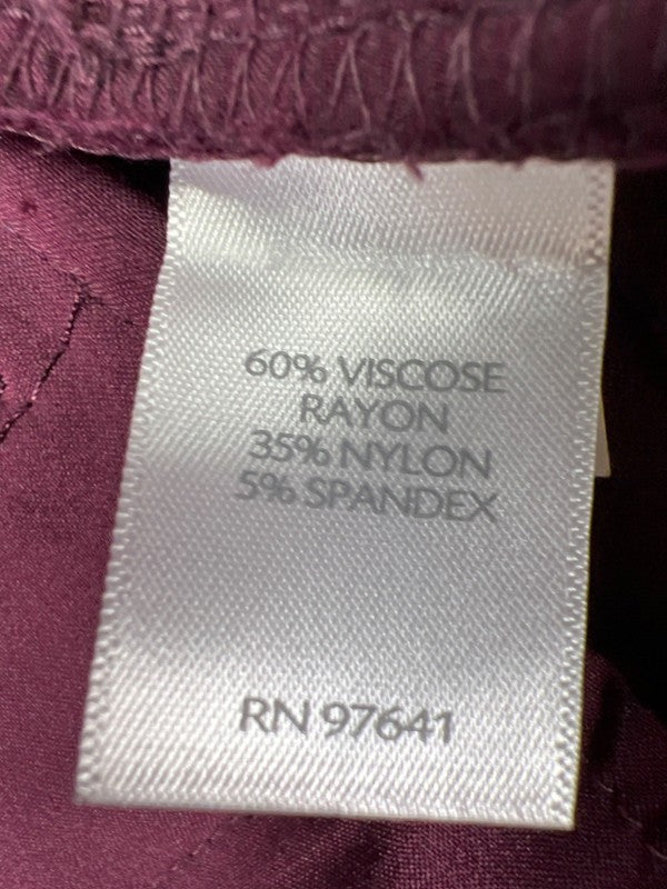 J Jill Women's Purple/Burgundy Pull On Ponte Slim Leg Pants - S image 4