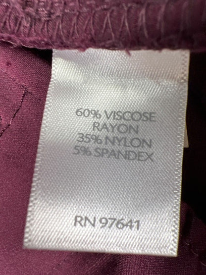J Jill Women's Purple/Burgundy Pull On Ponte Slim Leg Pants - S image 4