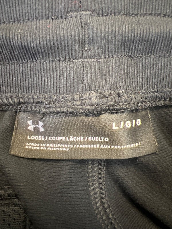Under Armour Men's Black Loose Tapered Zipper Pocket Sweatpants - L image 3
