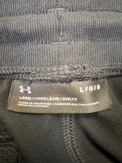 Under Armour Men's Black Loose Tapered Zipper Pocket Sweatpants - L image 3