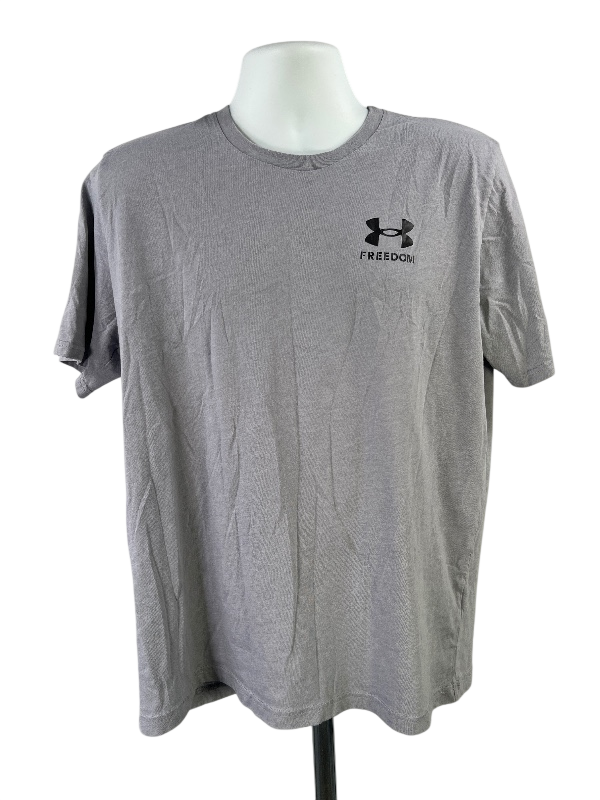 Under Armour Men's Gray Freedom Graphic Short Sleeve T-Shirt - XL