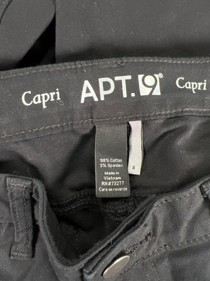 Apt 9 Women's Black Mid Rise Mid Calf Capri Pants - 8 image 3